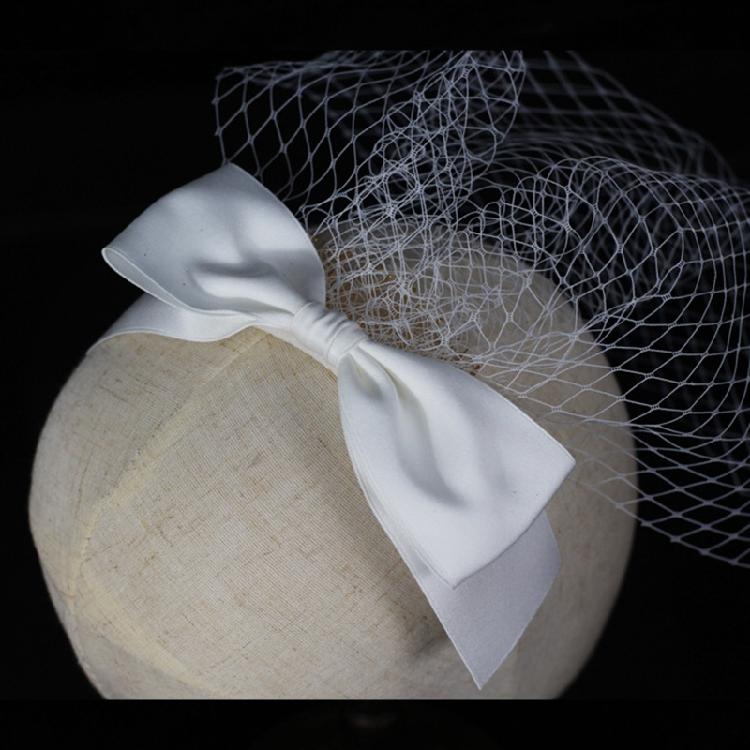 Pillbox Veil Fascinator Hat Tea Party Headwear Veil for Women Lady Black/White