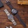 Promotional Fashion  Creative Men's Gift Luxury Business Quartz Watch Belt Perfume Wallet Set