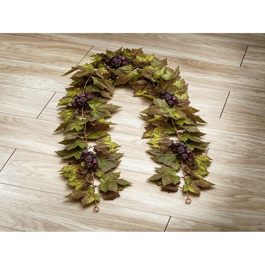 Ghirlanda di Vite Artificiale per Decorazione Autunnale, del Ringraziamento, di Halloween, 175cm da Appendere alla Parete