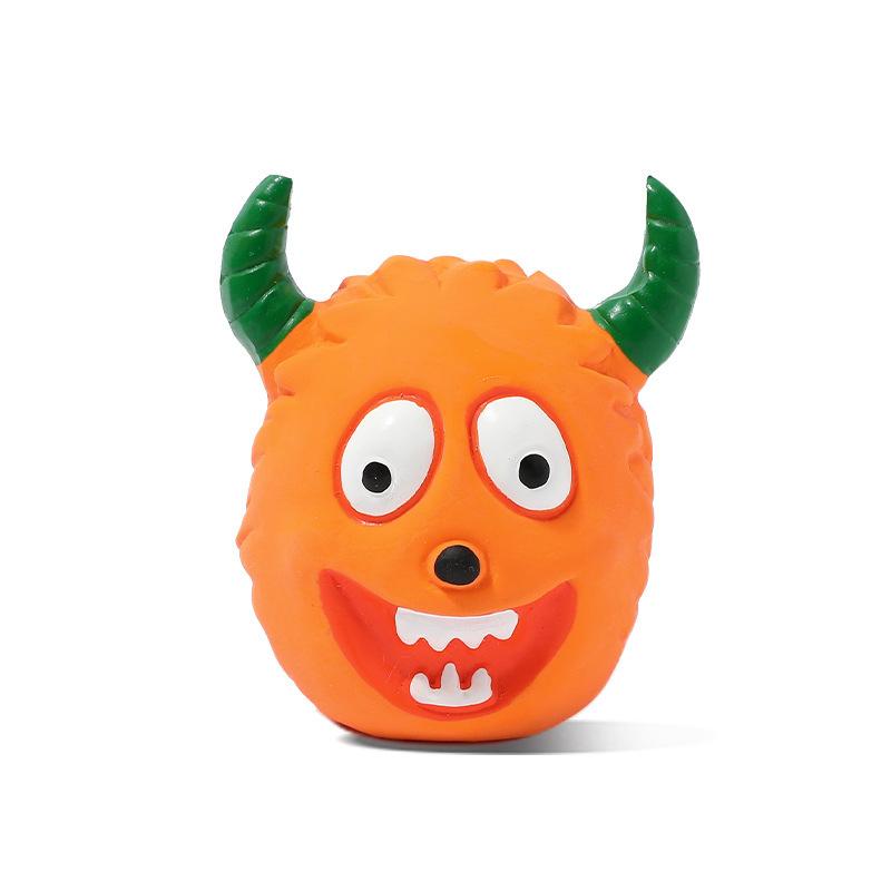 

Cute Monster Squeaky Dog Toy Soft Latex Pet Chew Toy оранжевый