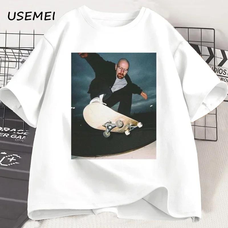 Breaking Bad Heisenberg Tshirts Unisex Walter White 90s Skate TShirt Unisex and Unisex Unisex Graphic Printed T Shirt Cotton Tees