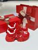 Sports dad shoes women's ins tide 2025 new small versatile 7.5CM foam thick-soled red casual wedding shoes