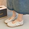Flat-bottomed Silver Ballet Mary Jane Single Shoes Women's Shoes Spring and Summer New Soft-soled Casual Shoes