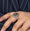 Blue Labradorite Floral Ring, 925 Sterling Silver, Minimalist Statement Ring, Gift for Her, Handmade Jewelry