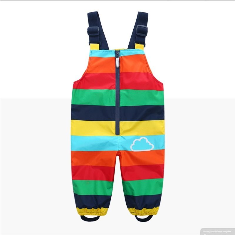 Boys and Girls Waterproof Double-Layer Winter High-End Bib Pants