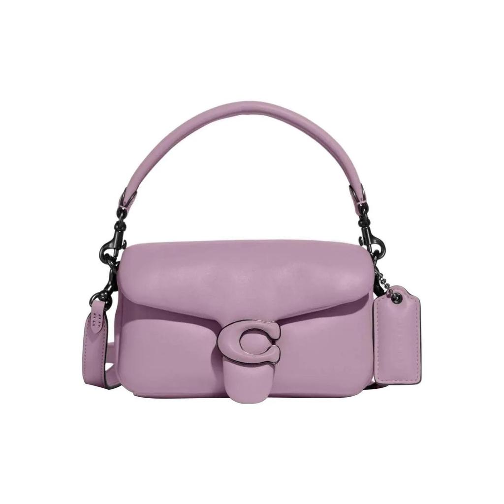 COACH Tabby Leather Cloud Bag , Shoulder Bag , Pillow Bag , Shoulder Bag , Crossbody Bag , Handbag Women's Light Purple (Unisex) Handbags