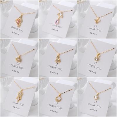 Versatile Luxury Titanium Steel Women's Necklace - Non-Fading Pendant, Modern Simple Clavicle Chain Design.