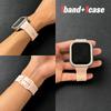 2pcs Set For Redmi Watch 5/6 Sport Band Crystal Hollow Protective Case Classic Business Breathable Solid Color Strap