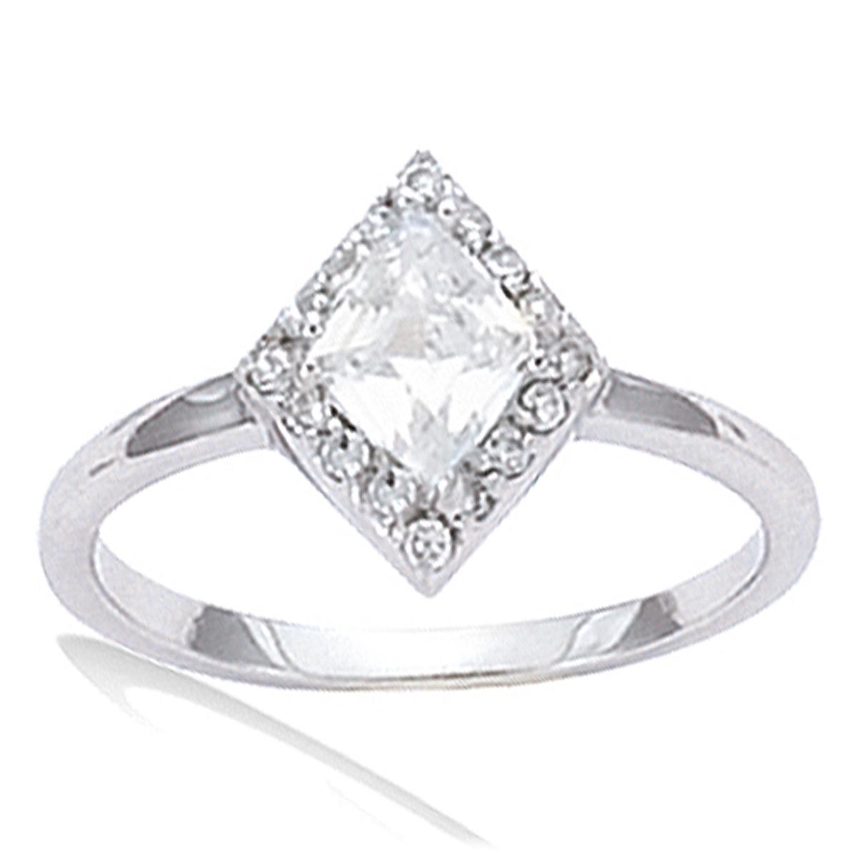 

Bague Argent Déesse blanc argenté (rhodié) - 10x13 mm