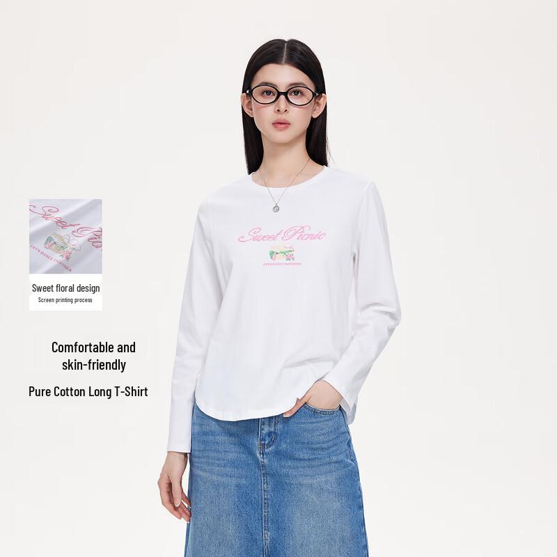 FivePlus Women s Pure Cotton Long Sleeve T-Shirt M