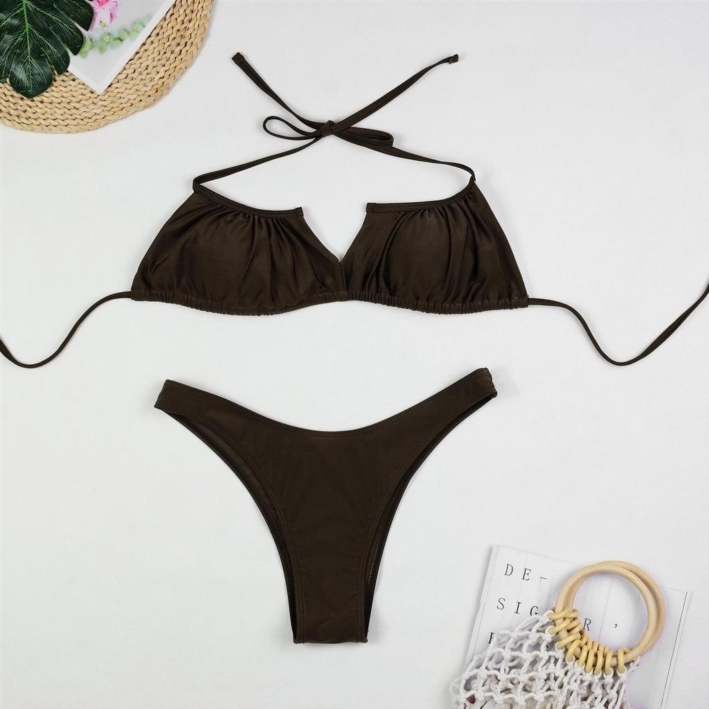 2025 Sjöstjärna Bikini Tredelad Set: Europeisk-amerikansk stil med slits midikjol