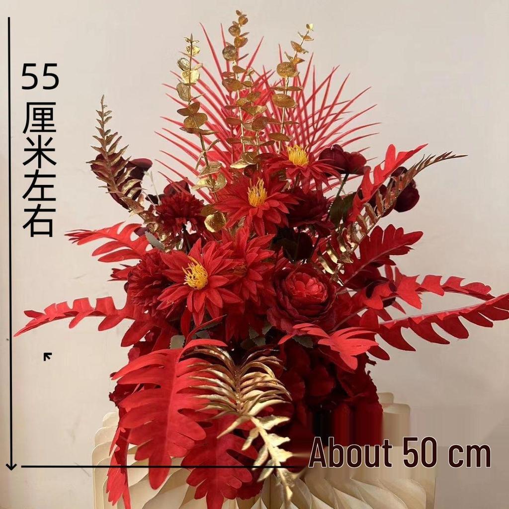 Mori Style Wedding Aisle Flower Row - Artificial Floral Decoration for T-Stage & Background