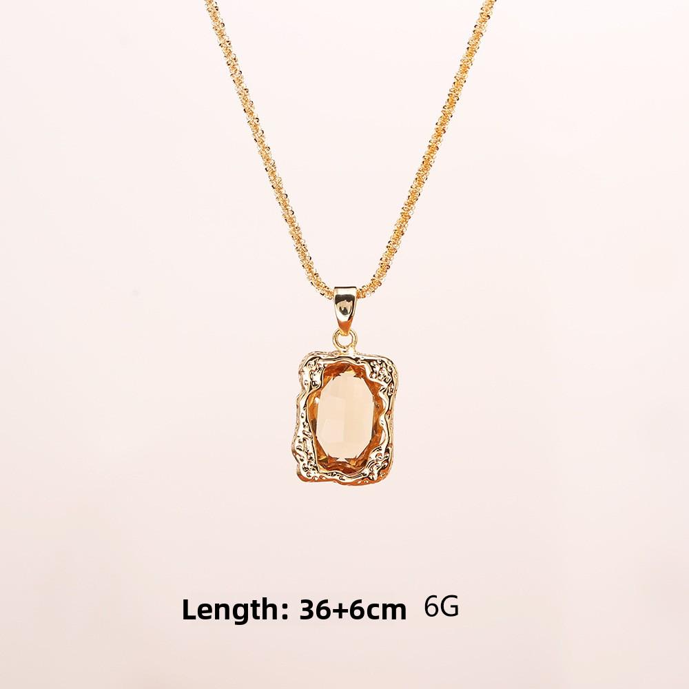 Elegant Pendant Necklace Fashionable Minimalist Dainty Chain Delicate Layering Light Luxury High End Sweater Chain