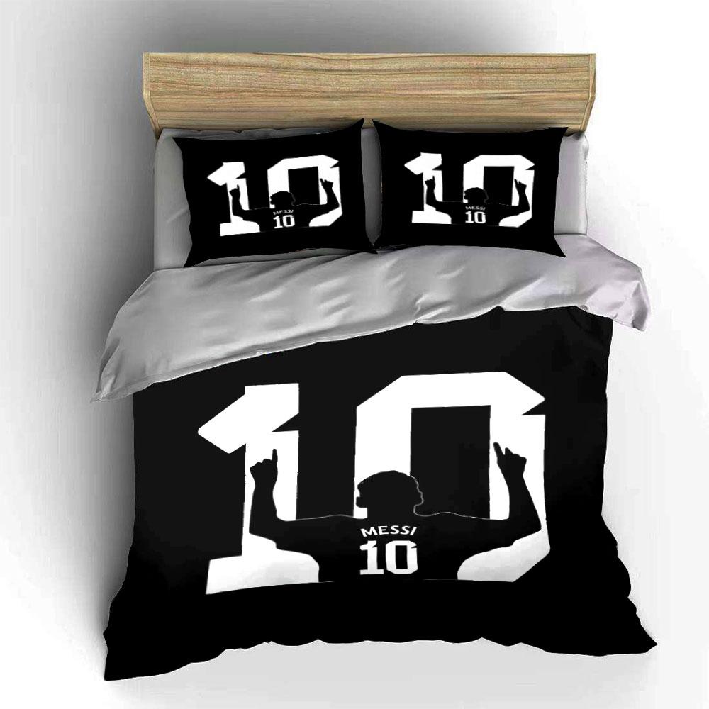 Silhouette, "Messi," number 10. Bedding sets Duvet cover sets Duvet covers Pillowcases(1 * Duvet Cover 2 * Pillowcases, without duvet insert)