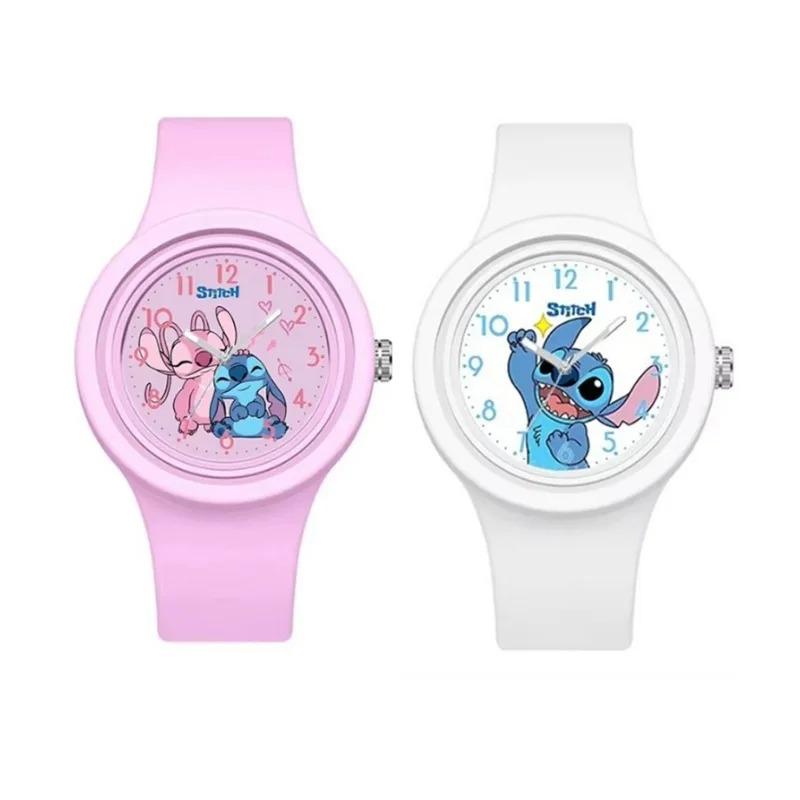 Neue Stitch Kinderuhren Für Mädchen Silikonarmband Rundes Quarz Kinderuhr Jungen Schüleruhr Geschenk Spielzeug Para Ninos
