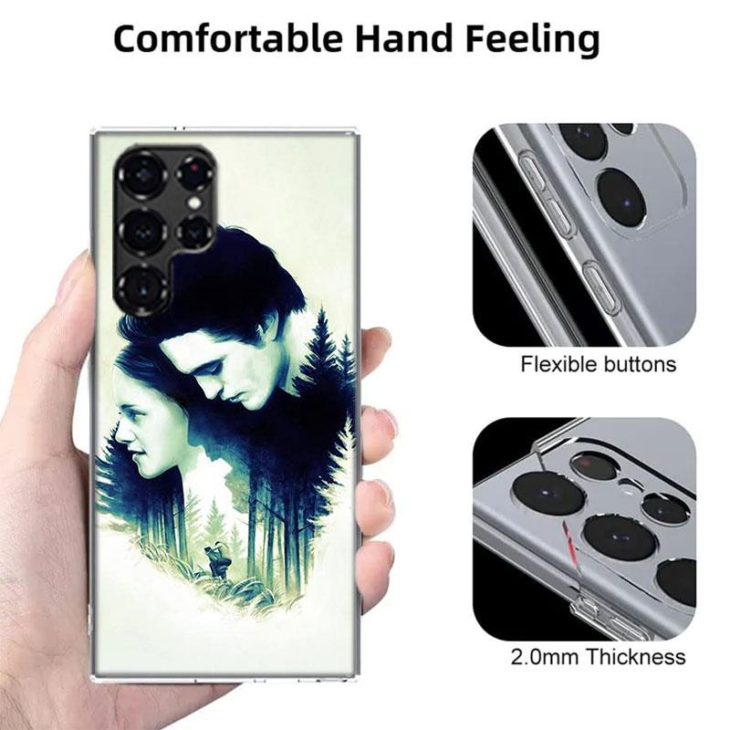 Team Edward Jacob Twilight Capa Phone Case For Samsung S26 Ultra S25 Edge Galaxy S23 S21 S20 S24 FE S22 S10 Plus Cover Clear TPU
