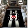 BESIKTAS J.K Printed Flannel Area Rug Non Slip Soft Polyester Floor Carpet Indoor Decor Mat for Bedroom Living Room Sofa Game Room Home Decoration