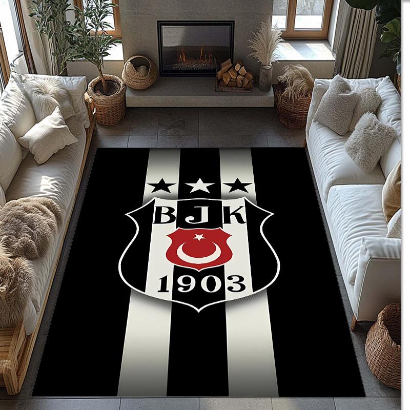 BESIKTAS J.K Printed Flannel Area Rug Non Slip Soft Polyester Floor Carpet Indoor Decor Mat for Bedroom Living Room Sofa Game Room Home Decoration