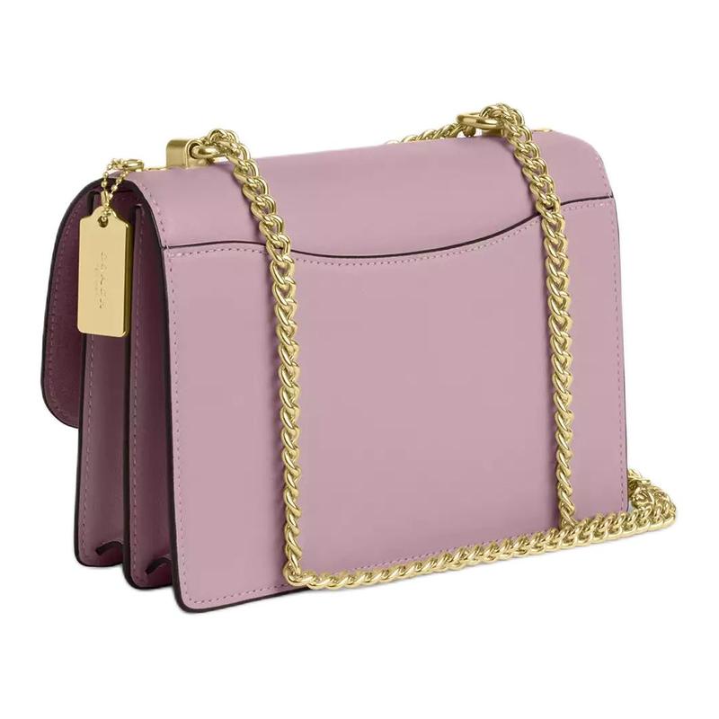 Coach Klare 21 Brand Logo Print Coated Canvas and Leather Shoulder Crossbody Bag Small Women's Pink