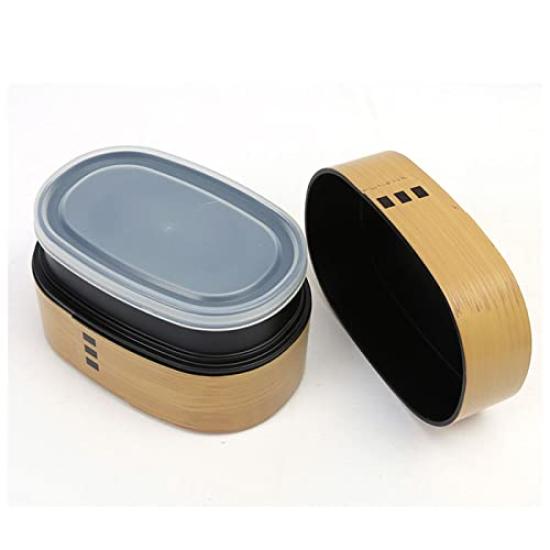 Tatsumiya HAKOYA Wappa Bento Brown Japanese-Made Box, 520ml, Small,