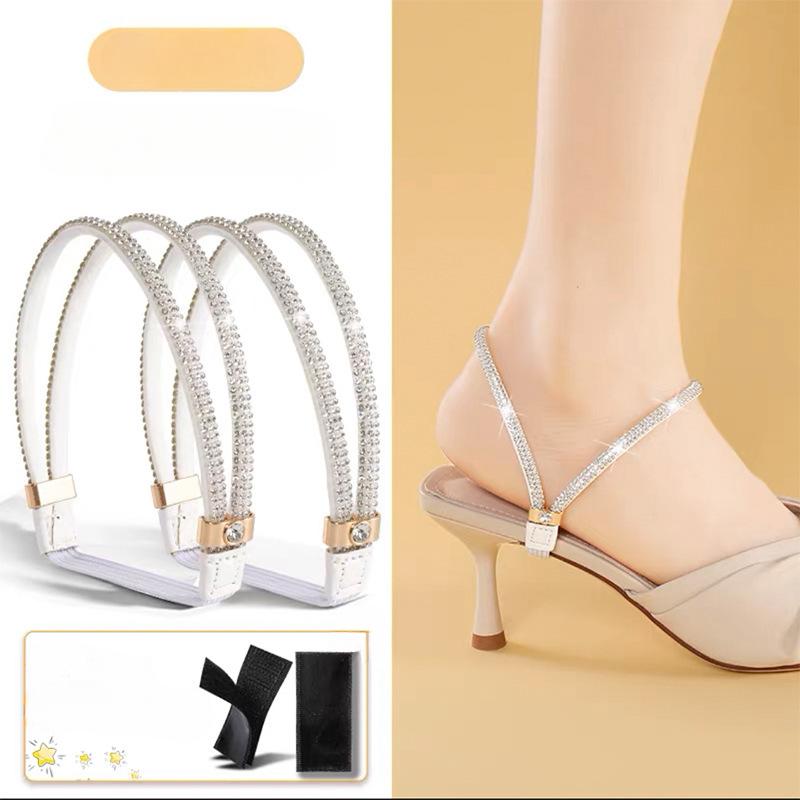1Pair High Heels, Shoelaces, Anti-drop Artifacts, No Installation Straps, Fixed Sandals, Anti-drop Heels, Slippers, Lazy Shoelaces