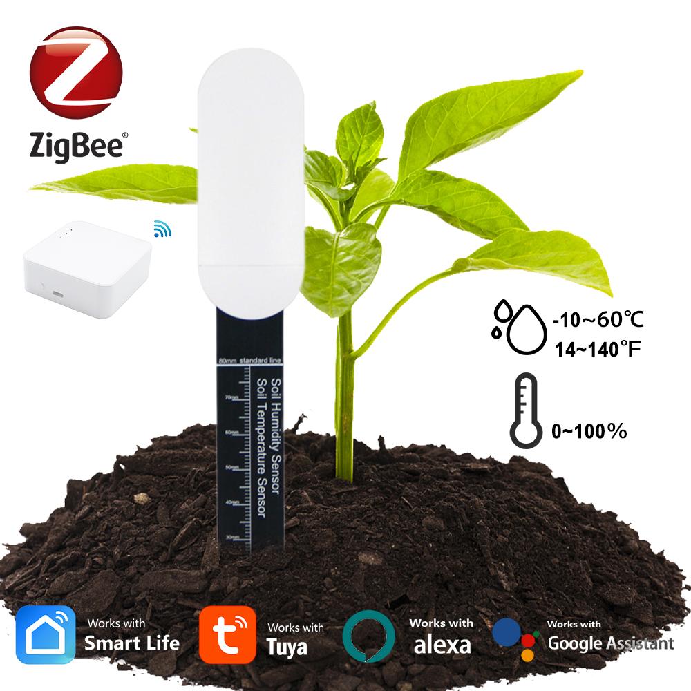 2/3/5/10pcs Zigbee Soil Moisture Sensor Smart Monitor Moisture Tester Flower Pot Soil Greenhouse Garden Planting Humidity Meter