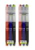 Set of 2 Pilot FriXion Ball Knock Erasable Ballpoint 3 Pens, 0.7 Oz, Colors, LFBK-69F-3C