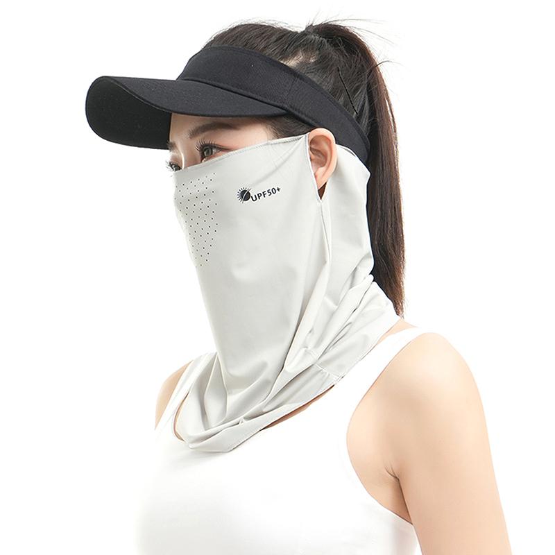 1 Stück Sonnenschutz-Gesichtsschal, UV-Schutz, Sommer-Gesichtsschals, einfarbig, für Frauen, Golf, Eisseidenmaske, Gesichtsbedeckung, Halswickelabdeckung