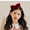 Velvet Cute Hair Hoop Solid Color Hair Bands Accessories Simple Double Bowknot Headband
