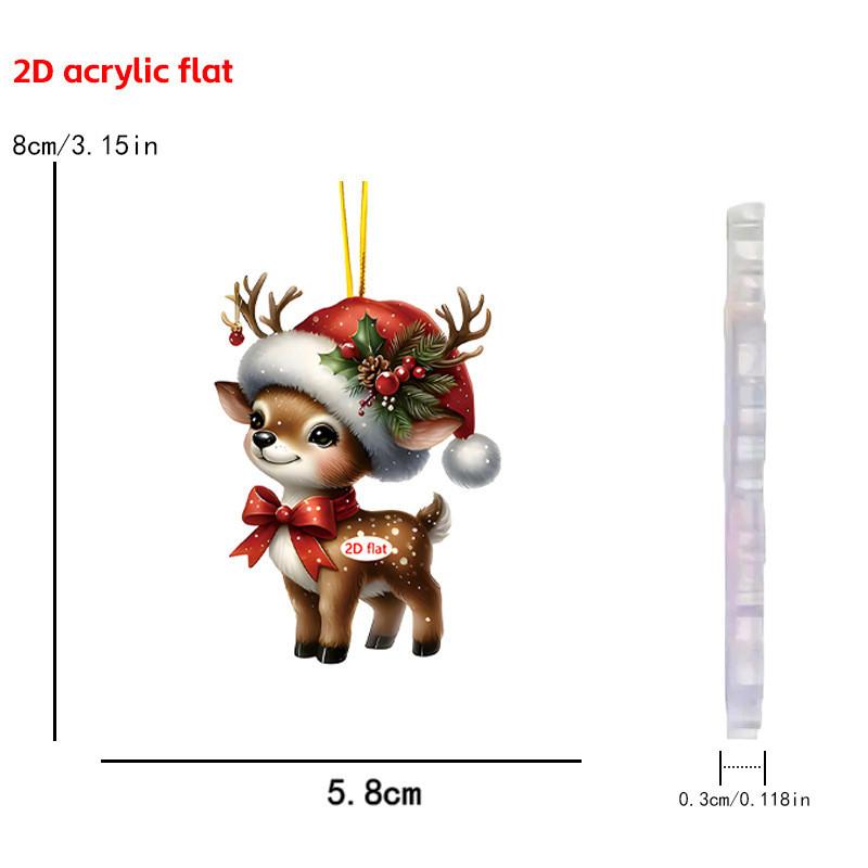 Hanging Christmas Car Accessories Acrylic Material Festive Vehicle Decoration