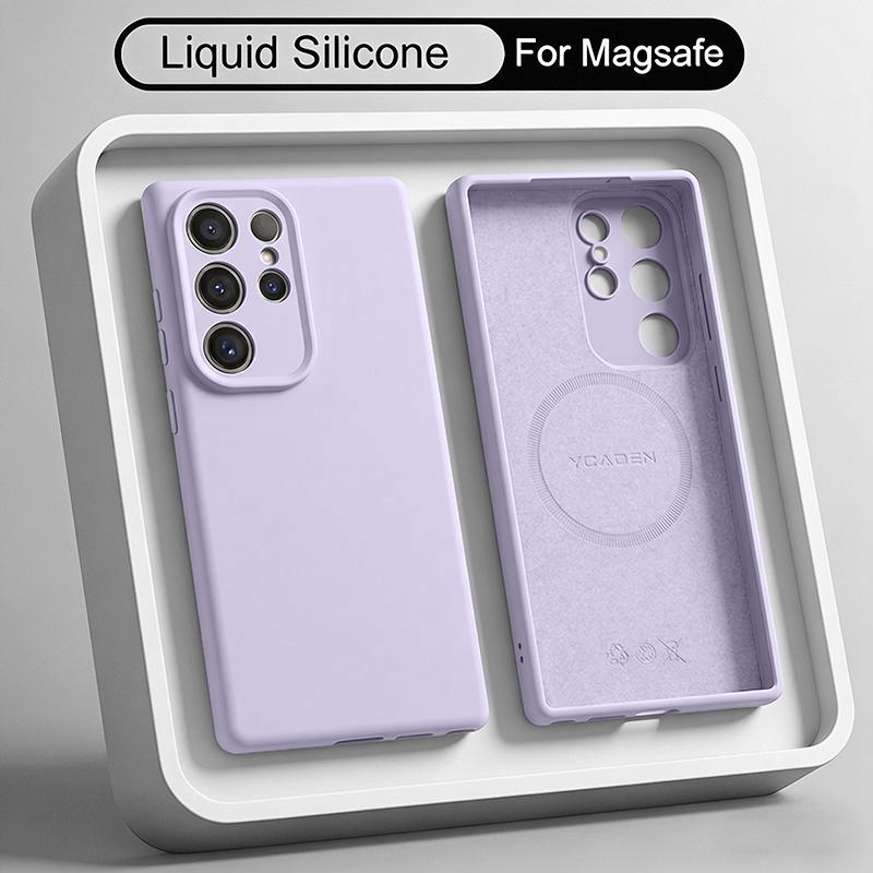 Coque en Silicone Liquide Magnétique Pour Samsung Galaxy S26 S25 Ultra S24 S23 S22 Plus A16 A54 A55 A56 5G Housse Souple Anti-Choc