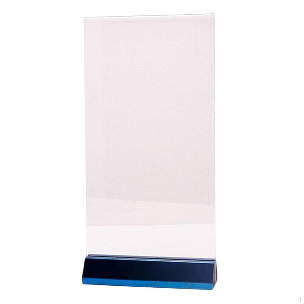 Acrylic Sign Holder Display Stand Vertical Paper Card Poster Double Sided for