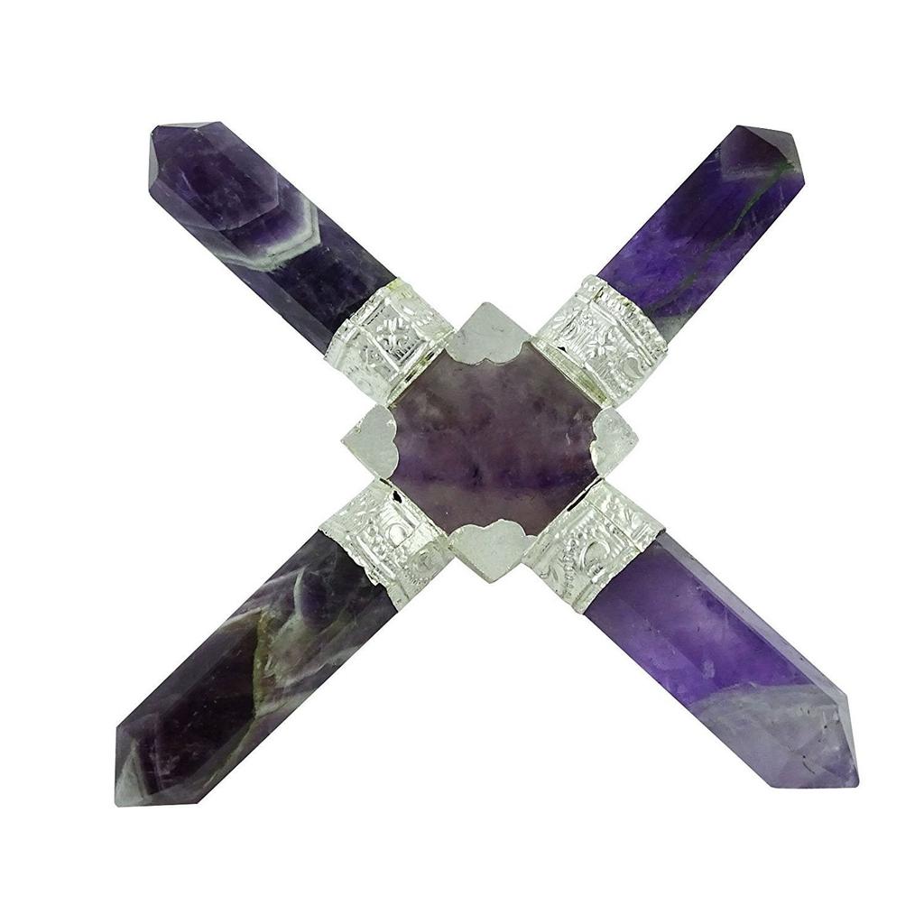 Harmonize Amethyst Pyramid Feng Shui Energy Generator Spiritual Reiki Healing