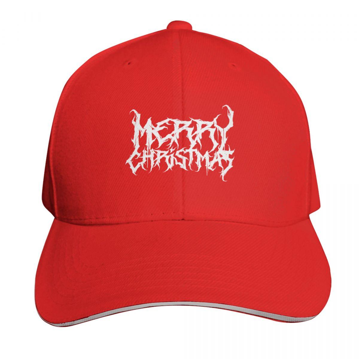 Black Metal Band Logo Merry Christmas Baseball Cap Ball Cap hats on offer hard hat Women Unisexs