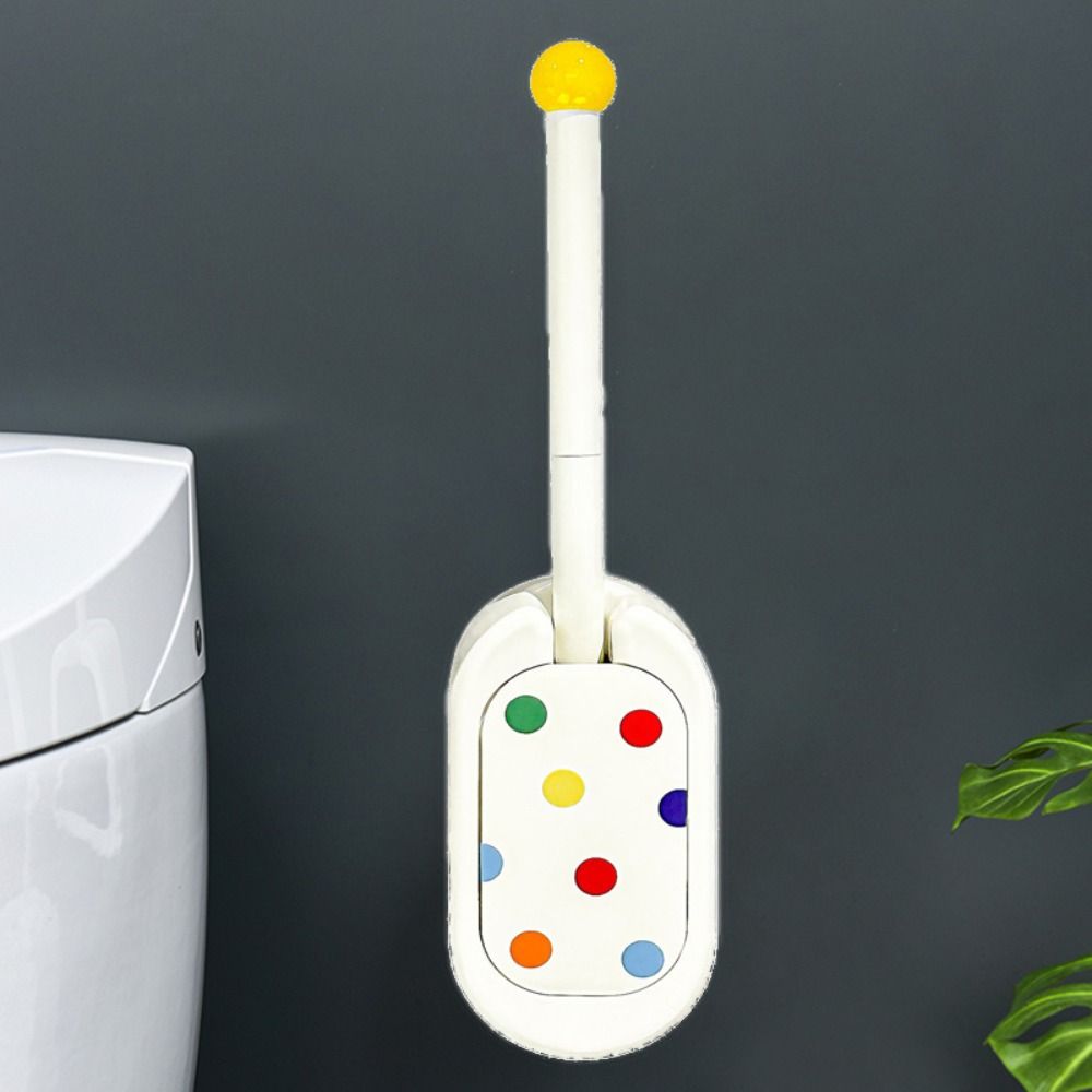 Wall-mounted Hanging Toilet Brush Plastic Toilet Brush Holder Toilet Cleaning Brush  Bathroom
