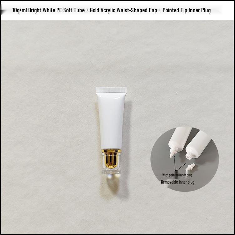 In Stock 10g Eye Cream Empty Tube - Milky White Refillable Skincare Cosmetics Packaging 