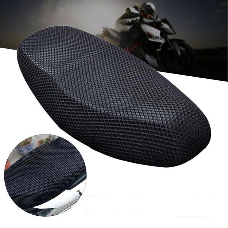 Motorrad 3D Mesh Stoff Anti-Rutsch Pad Roller Sitz Elektrofahrrad Sitzbezug Sommer Atmungsaktive Bezüge Kissen Netzbezug Neu