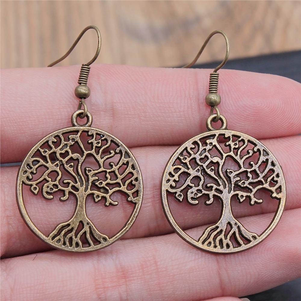 Tree Earring Women Drop Earrings Round Tree Dangle Earrings Women Fashion Jewelry Gift For Women