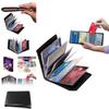 Large Capacity Pu Leather Wallet With Multiple Card Slots For Men And Women In Black