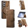 Leder Handyhülle mit abnehmbarer Reißverschluss-Geldbörse Kartenhalter Für Samsung Galaxy Z Fold 7 6 5 4 3 Fold7 Fold6 Fold5 5G Magnetisch