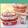 Lunch Kawaii Box For Portable Girls School Kids Plastic Picnic Bento Box Microwave Food Box With Compartments Storage Containers