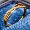 Women's Fashionable Simple White Zircon Versatile Commuting Ring