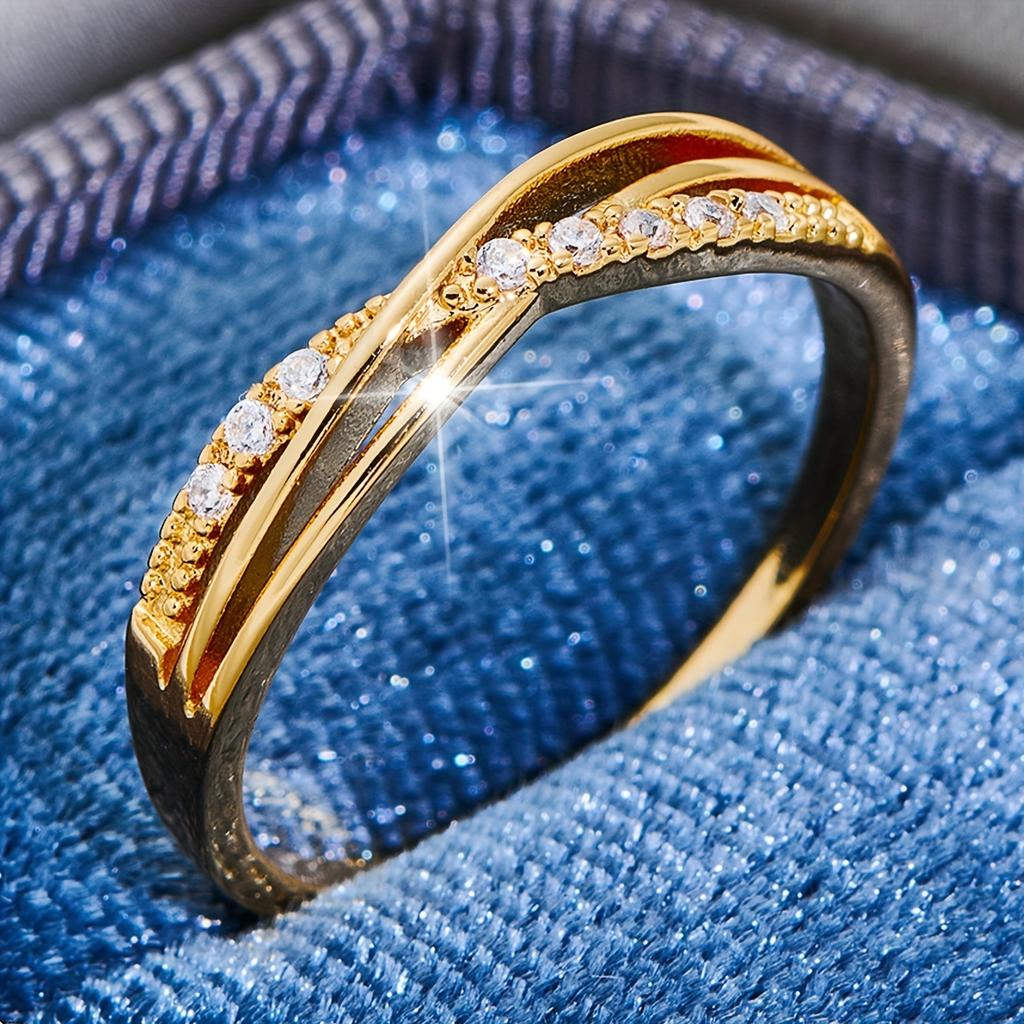 Women's Fashionable Simple White Zircon Versatile Commuting Ring