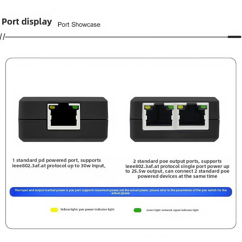 2portový gigabitový POE extender 10/100/1000Mbps IEEE 802.3af/at PoE Repeater Pro napájení IP kamer pro dohled CCTV