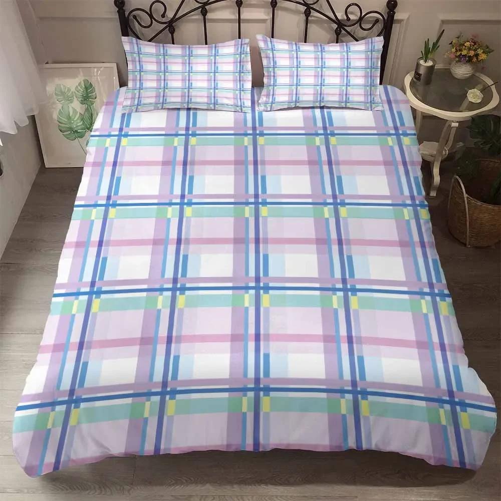 

Bedclothes Microfiber Fabric Circle Soft Duvet Cover Elasticity Geometric Style Beding Red Pink Blue Beding Ropa De Cama Bed cover 100*200cm Single