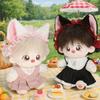 Cute Animal Ear Dress Up Doll Maid Style Cat Ears hairband Cotton doll headwear  20cm Doll
