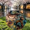 Custom Name Personalized Dragon Ball Z Print Umbrella, Auto Open Close, 8‑Rib Sturdy Frame, Commute Camping Hiking Use, Birthday Gift