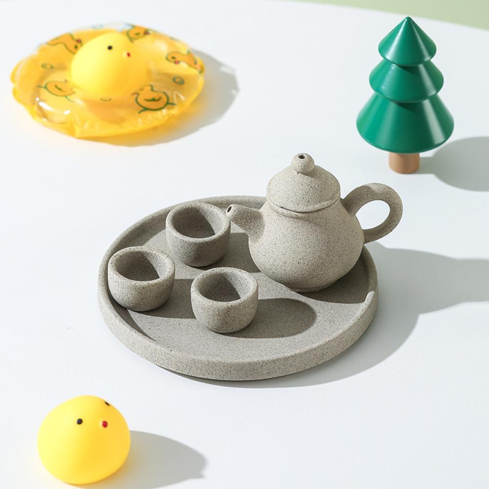 Antique Miniature Tea Set Funny Multipurpose Children's Tea Set Portable Cute Handmade Pottery Teapot Home Tea Ceremony