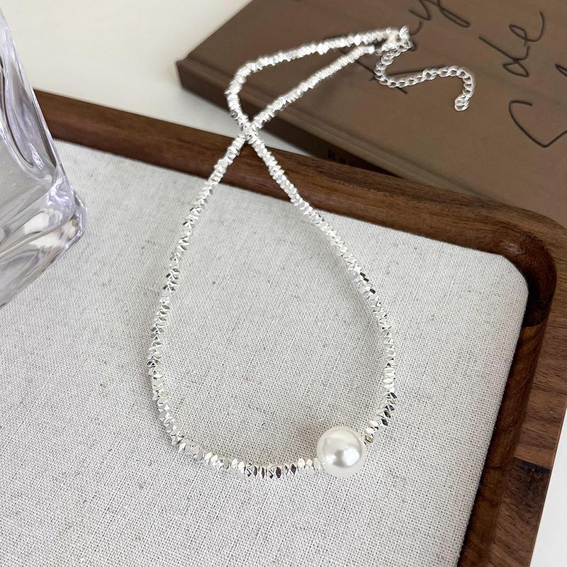 

Ожерелье-подвеска неправильной сломанной серебряной формы, женский дизайн, цепочка на ключицу, простая, легкая, роскошная, темпераментная, цепочка на шею белый