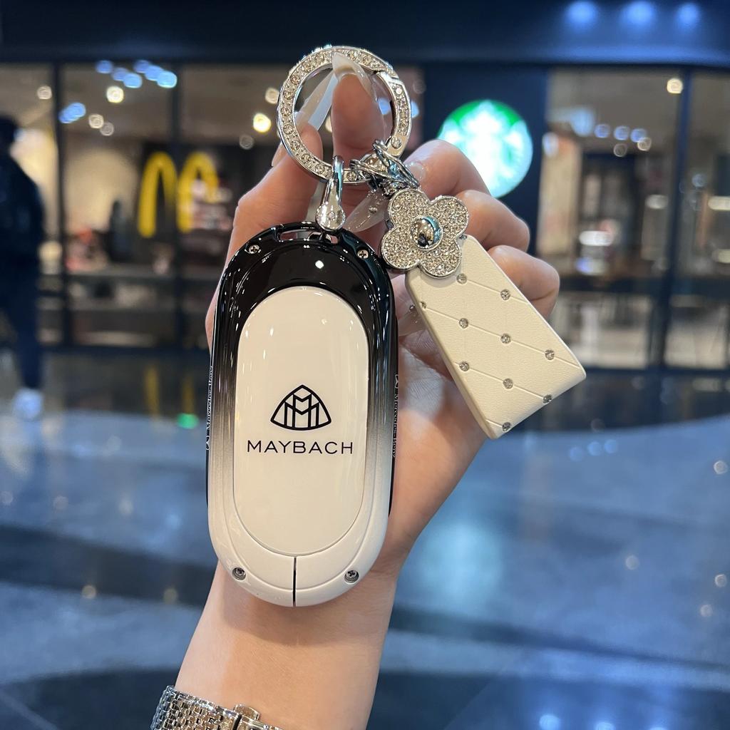 RPO5 Car Alloy Key Case Key Bag Shell For Mercedes Benz 2022 C S Class W206 W223 S350 C260 C300 S400 S450 S500 Key Shell Protector
